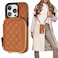 Bocasal Crossbody Wallet Case for iPhone 16 Pro RFID Blocking PU Leather Zipper Handbag Purse Flip Cover Kickstand Folio Case with Card Slots Holder Wrist Strap Lanyard 5G 63 Inch Brown