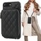 Bocasal Crossbody Wallet Case for iPhone 78 Plus RFID Blocking PU Leather Zipper Handbag Purse Flip Cover Kickstand Folio Case with Card Slots Holder Wrist Strap Lanyard 55 Inch Black