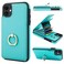 Folosu Compatible with iPhone 11 Case Wallet with Card Holder 360Rotation Finger Ring Holder Kickstand Protective RFID Blocking PU Leather Double Buttons Flip Shockproof Cover 61 Inch Green