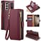 Antsturdy Compatible with Samsung Galaxy Z Fold 5 Case Wallet Women withS Pen Holder Phone Case with Card Holder Strap PU Leather RFID Blocking Flip Protective Cover Credit Slots MenWine Red