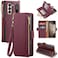 Antsturdy Compatible with Samsung Galaxy Z Fold 5 Case Wallet Women withS Pen Holder Phone Case with Card Holder Strap PU Leather RFID Blocking Flip Protective Cover Credit Slots MenWine Red