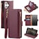 Antsturdy Compatible with iPhone 16 Wallet CaseRFID Blocking PU Leather Phone Case Women Men Kickstand flip Cover Wrist Strap Zipper Credit Card Holder Slots for Apple 16 61Wine Red