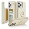 CUSTYPE for iPhone 14 Pro Max case Wallet with Card Holder 180 Rotation Ring Holder Stand Card Slots Case Leather Double Snap Cover with Wallet for Women and Men 67 Beige