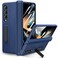 Ruky Case for Samsung Galaxy Z Fold 4 with Kickstand Hinge Protection Cases Full Body with Builtin Screen Protector PU Leather Protective Phone Stand Case for Samsung Galaxy Z Fold 4 5G Blue