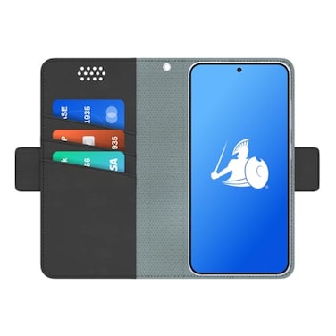 DefenderShield Universal E M F Protection Phone Wallet Case Cover Vegan Leather Design Reduce Exposure to Wireless Signals and Battery Emissions Black Wallet Phone Case