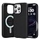 SURPHY Designed for iPhone 16 Pro Leather Case Compatible with MagSafe Faux Leather Phone Case Metallic Buttons Microfiber Lining for 16 Pro 63 inch 2024 Black