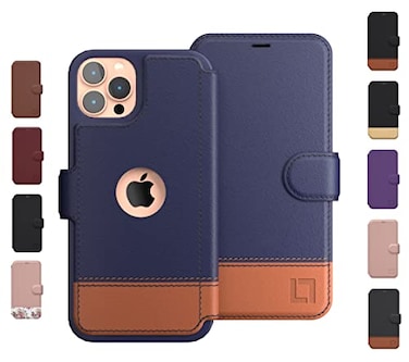 LUPA Legacy Compatible with iPhone 12 Pro Max Case Wallet Case with Card Holder for Men and Women Faux Leather Flip Case Luxury Cover Desert Sky