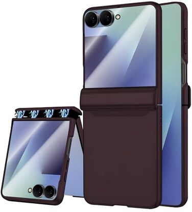 STORMTAL for Samsung Galaxy Z Flip 7 Case Hinge Protection Builtin Screen Protector Wireless Charging Shockproof Slim Rugged Phone Protective Case for Galaxy Z Flip 7 Wine