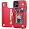 ONETOP for iPhone 11 Wallet Case with Card HolderOT PU Leather Kickstand Card Slots CaseDouble Magnetic Clasp and Durable Shockproof Cover for iPhone 11 61 InchRed