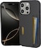 Smartish iPhone 16 Pro Wallet Case Wallet Slayer Vol 2 Slim Protective Credit Card Holder wKickstand Drop Tested Hidden Card Slot Cover Compatible wApple iPhone 16 Pro Black Tie Affair