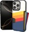 Smartish iPhone 16 Pro Wallet Case Wallet Slayer Vol 1 Slim Protective Credit Card Holder Drop Tested Hidden Credit Card Slot Cover for Apple iPhone 16 Pro Striped Up