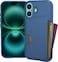 Smartish iPhone 16 Wallet Case Wallet Slayer Vol 1 Slim Protective Credit Card Holder Drop Tested Hidden Credit Card Slot Cover for Apple iPhone 16 Blues on The Green