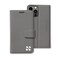 SafeSleeve Wallet Leather Case for iPhone 13 Pro 13 EMF Blocker for Cell Phone with 3 Card Holder Adjustable Stand Magnetic Closure and Magnetic Folio Protection for Daily Use Grey