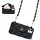 UnnFiko Wallet Case Compatible with iPhone 11 Cute Light Luxury Bag Design Purse Flip Card Pouch Cover Soft Silicone Case with Handstrap Long Shoulder Strap Black iPhone 11