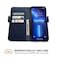 Dreem Fibonacci Wallet Case for iPhone 13 Pro Max 2in1 Detachable Vegan Leather Cover with Builtin KickStand RFID Blocking Card Holder MagSafe CompatibleRoyal