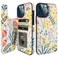 HAOPINSH for iPhone 13 Pro Max Wallet Case with Card Holder Floral Flower Back Pattern Folio Flip PU Leather Kickstand Card Slots Case Double Magnetic Clasp Durable Shockproof Cover 67