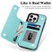 MMHUO for iPhone 14 Pro Case with Card Holder Flower Magnetic Back Flip Wallet Case for Women Protective Case Phone Case for iPhone 14 ProMint
