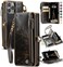 Defencase Compatible with iPhone 13 Pro Case Wallet with RFID Blocking Card Holder for Women Men Soft PU Leather Magnetic Snap Flip Zipper Strap Wallet Phone Case Fit for iPhone 13 Pro 61 Coffee