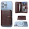Bocasal for MagSafe Wallet Magnetic Card Holder RFID Blocking Leather Card Slots for iPhone 171615141312 ProMaxPlusAir Adjustable Kickstand Flip Mag Safe Wallet Brown