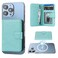 Bocasal for MagSafe Wallet Magnetic Card Holder RFID Blocking Leather Card Slots for iPhone 171615141312 ProMaxPlusAir Adjustable Kickstand Flip Mag Safe Wallet Mint Green