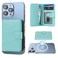 Bocasal for MagSafe Wallet Magnetic Card Holder RFID Blocking Leather Card Slots for iPhone 171615141312 ProMaxPlusAir Adjustable Kickstand Flip Mag Safe Wallet Mint Green