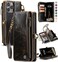 Defencase Compatible with iPhone 15 Pro Max Case Wallet with RFID Blocking Card Holder for Women Men PU Leather Magnetic Snap Flip Zipper Strap Wallet Phone Case Fit for iPhone 15 Pro Max 67 Coffee