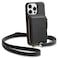 ZVE for iPhone 15 Pro Max Wallet Case Crossbody Card Holder Phone Purse for Women RFID Blocking Zipper Leather Cover with Wrist Strap for iPhone 15 Pro Max 67 inch Black