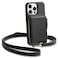 ZVE for iPhone 15 Pro Max Wallet Case Crossbody Card Holder Phone Purse for Women RFID Blocking Zipper Leather Cover with Wrist Strap for iPhone 15 Pro Max 67 inch Black