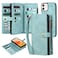TwoHead for iPhone 1212 Pro Wallet Case with Card Holder Detachable Magnetic Phone CaseLeather AllRound Protection Phone Cover for WomenMen61INBlue
