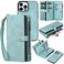 TwoHead Wallet Case Compatible with iPhone 15 Pro MaxDetachable Magnetic Phone CaseAllRound Shockproof Protective Leather Phone Case with Card Holder67 inBlue