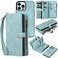TwoHead Wallet Case Compatible with iPhone 15 Pro MaxDetachable Magnetic Phone CaseAllRound Shockproof Protective Leather Phone Case with Card Holder67 inBlue