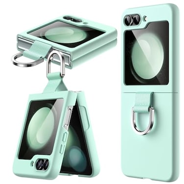 JETech Case for Samsung Galaxy Z Flip 5 2023 with Ring Hard PC Slim Shockproof AntiScratch Protective Phone Cover Mint Green