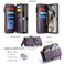 Strapurs Wallet Case Compatible with Samsung Galaxy S24 Ultra 5G RFID Blocking 10Card Holder Soft PU Leather Magnetic Snap Strap Zipper Pocket Phone Case Fit for Galaxy S24 Ultra Purple