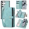 TwoHead for Samsung Galaxy S24 Ultra Wallet Case with Card Holder Detachable Magnetic Phone Case for S24 UltraPU Leather AllRound Protective Phone Case Wallet with Wrist StrapBlue