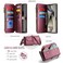 Strapurs Wallet Case Compatible with Samsung Galaxy S24 Ultra 5G RFID Blocking 10Card Holder Soft PU Leather Magnetic Snap Strap Zipper Pocket Phone Case Fit for Galaxy S24 Ultra Wine Red