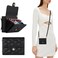 XIMAND for Samsung Galaxy Z Flip 6 Accordion Crossbody Wallet Case 4 Card Slots RFID Blocking and Adjustable Strap Stylish and Versatile Accessory for The Modern Chic Woman Black