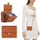 XIMAND for Samsung Galaxy Z Flip 6 Accordion Crossbody Wallet Case 4 Card Slots RFID Blocking and Adjustable Strap Stylish and Versatile Accessory for The Modern Chic Woman Brown