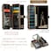 Defencase Wallet Case Compatible with Samsung Galaxy Z Fold 6 with RFID Blocking Card Holder S Pen Holder Slot PU Leather Magnetic Snap Flip Zipper Strap Phone Case Fit for Galaxy Z Fold 6 Coffee