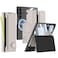 XIMAND for Samsung Galaxy Z Fold 6 Leather Case with Card Slots Kickstand AntiShock Magnetic Buckle Compatible with Magsafe Magnetic Wireless ChargingTitanium Grey