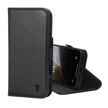 TORRO Premium Leather Case Compatible with iPhone 16 Pro Max 69 Genuine Leather Wallet Flip Folio Case with Kickstand and Card Slots Compatible with Official MagSafe Chargers Black