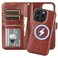 Bocasal for iPhone 16 Pro Max Wallet Case Compatible with MagSafe Wireless Charging RFID Blocking Magnetic Leather Case with Card Slots Holder Kickstand Detachable Wrist Strap 69 Inch Brown