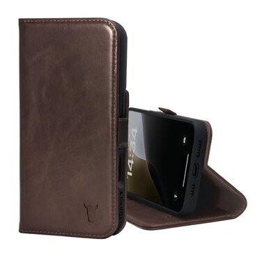 TORRO Premium Leather Case Compatible with iPhone 16 Pro Max 69 Genuine Leather Wallet Flip Folio Case with Kickstand and Card Slots Compatible with Official MagSafe Chargers Dark Brown