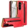 XIMAND for Samsung Galaxy Z Fold 6 Wallet Case with SPen Holder and Credit Card Holder Builtin Front Screen Flim ProtectorLuxurious Leather Magnetic Clasp KickstandRed