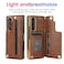 XIMAND for Samsung Galaxy Z Fold 6 Wallet Case with SPen Holder and Credit Card Holder Builtin Front Screen Flim ProtectorLuxurious Leather Magnetic Clasp KickstandBrown