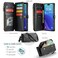 Strapurs Wallet Case Compatible with iPhone 16 Pro Max 69 RFID Blocking 10Card Holder Soft PU Leather Magnetic Snap Shoulder Strap Zipper Pocket Phone Case Fit for iPhone 16 Pro Max Black