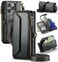 Strapurs Wallet Case Compatible with iPhone 16 Pro Max 69 RFID Blocking 10Card Holder Soft PU Leather Magnetic Snap Shoulder Strap Zipper Pocket Phone Case Fit for iPhone 16 Pro Max Black