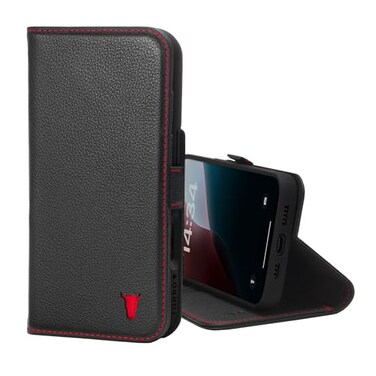 TORRO Premium Leather Case Compatible with iPhone 16 Pro 63 Genuine Leather Wallet Flip Folio Case with Kickstand and Card Slots Compatible with Official MagSafe Chargers Black