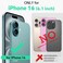 TUCCH Wallet Case for iPhone 16 Magnetic PU Leather Kickstand Flip Cover with 4 Card Slot Shockproof TPU Interior Shell RFID Blocking Folio Case Compatible with iPhone 16 5G 2024 Light Blue