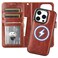 Bocasal for iPhone 16 Pro Wallet Case Compatible with MagSafe Wireless Charging RFID Blocking Magnetic Leather Case with Card Slots Holder Kickstand Detachable Wrist Strap 63 Inch Brown