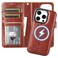 Bocasal for iPhone 16 Pro Wallet Case Compatible with MagSafe Wireless Charging RFID Blocking Magnetic Leather Case with Card Slots Holder Kickstand Detachable Wrist Strap 63 Inch Brown